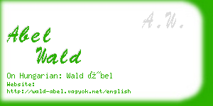 abel wald business card